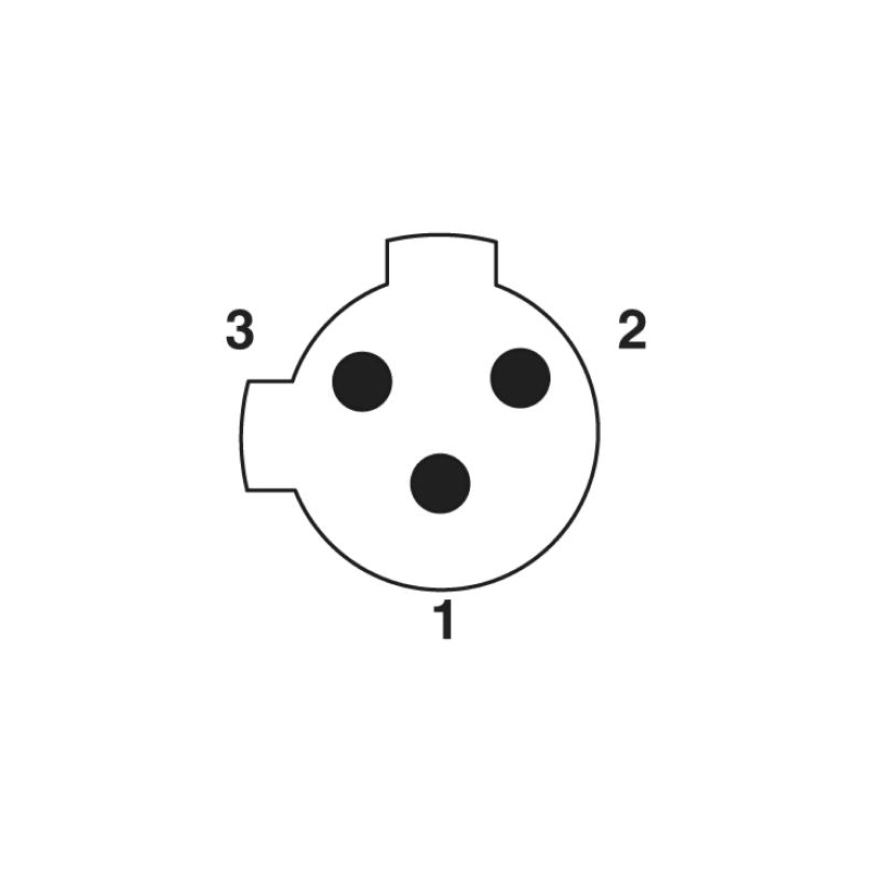 M12 3pins C code female straight front panel mount connector PG9 thread,unshielded,single wires,single wires,brass with nickel plated shell